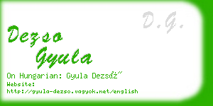 dezso gyula business card